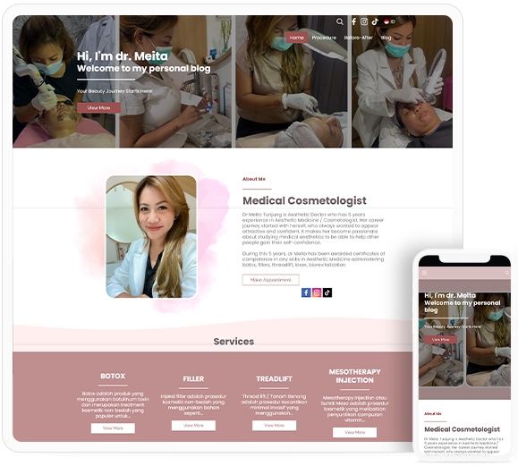 Website profile dokter kecantikan